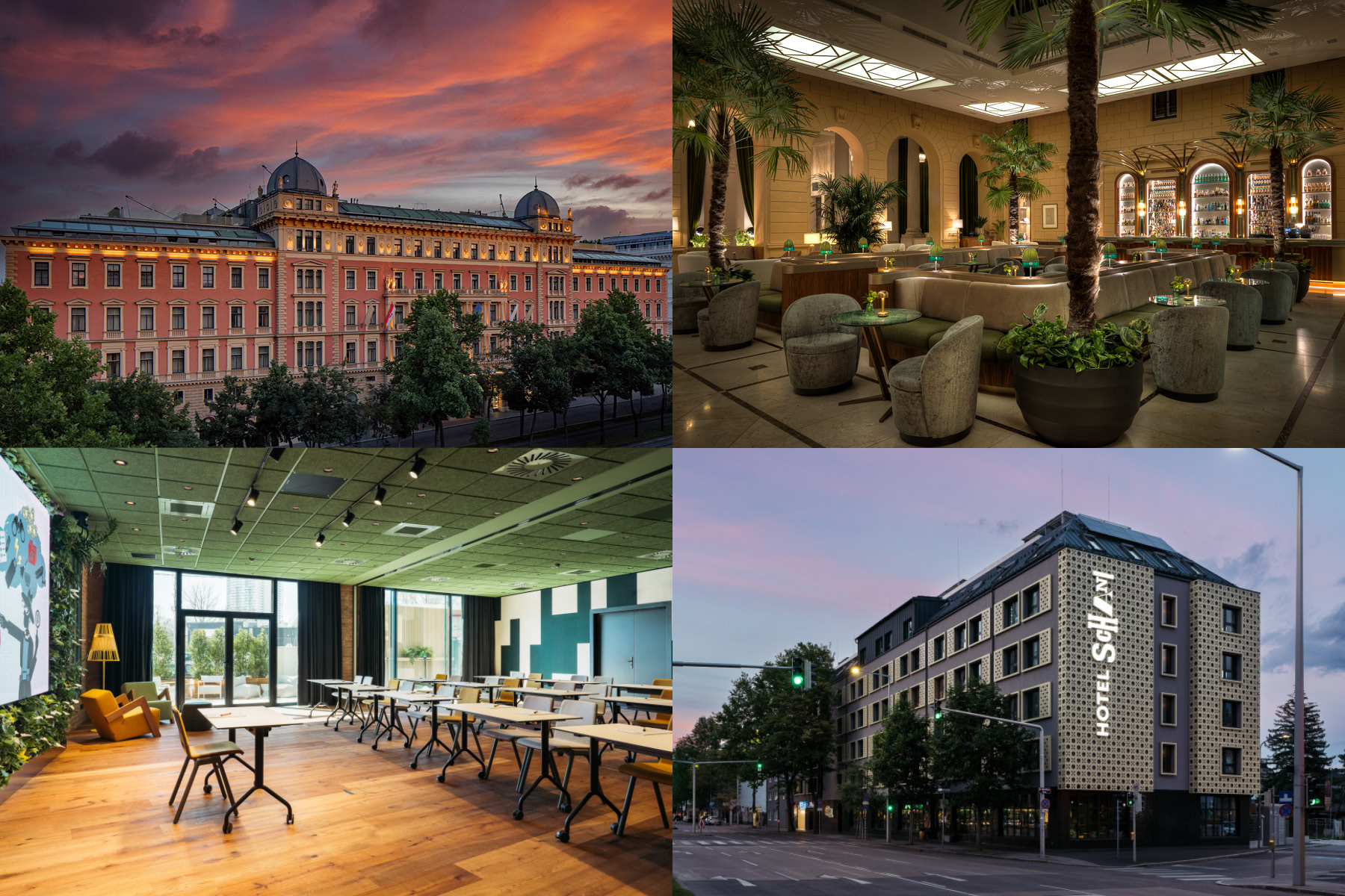 Bilder der beiden Hotels Anantara Palais und Schani Hotel Uno City