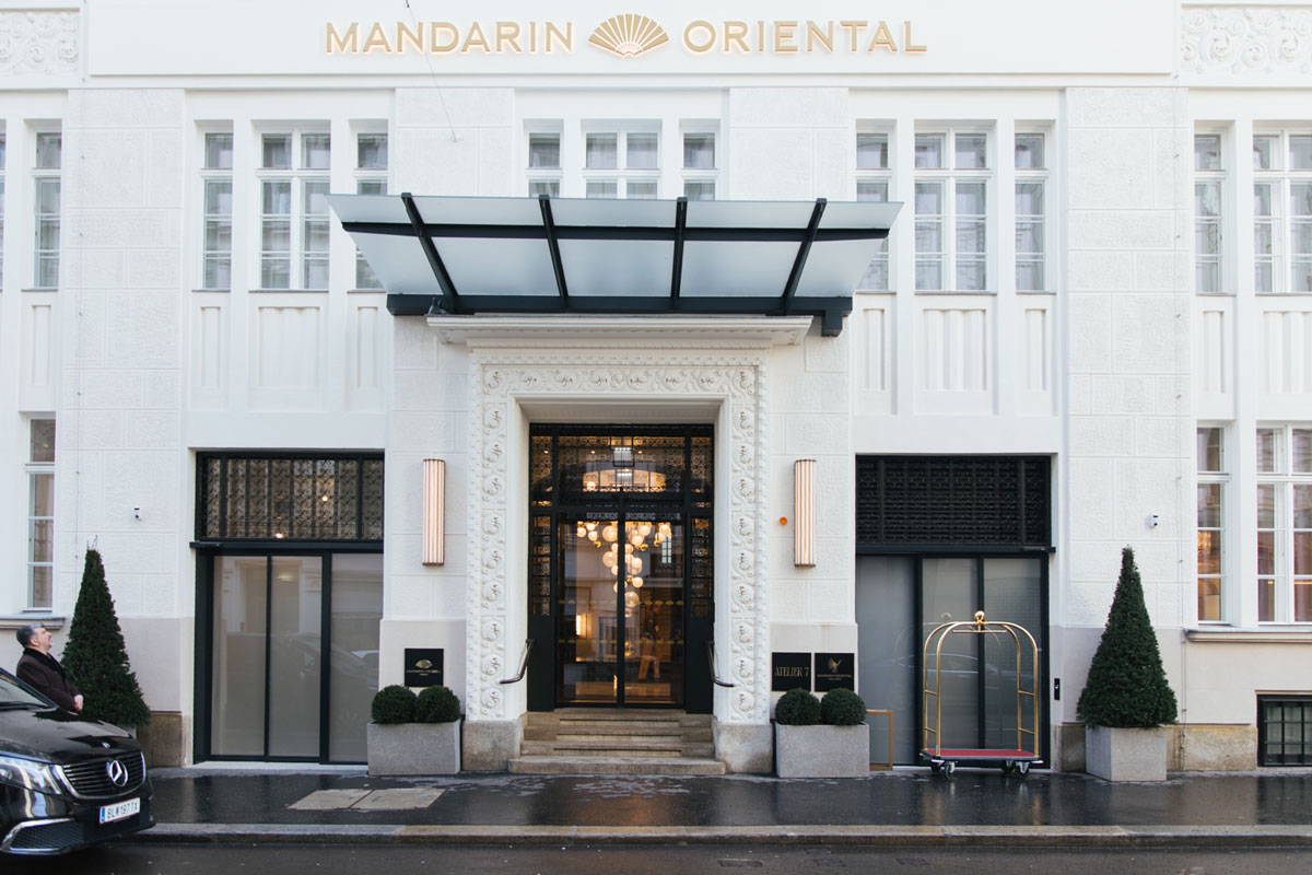 Die Außenansicht des Mandarin Oriental 